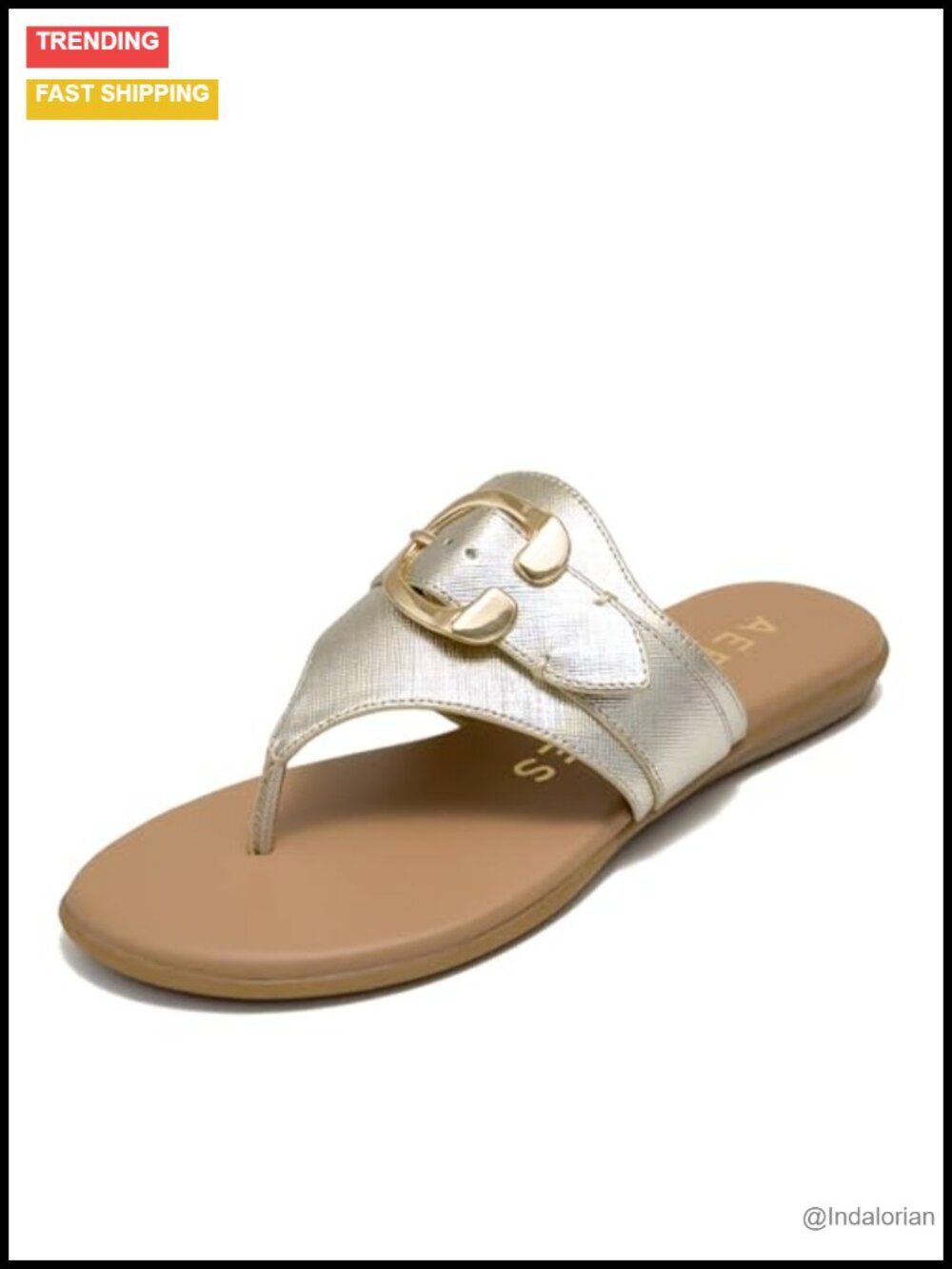 Aerosoles Glitz Faux Saffiano Flip Flop Sandals Slip On Casual